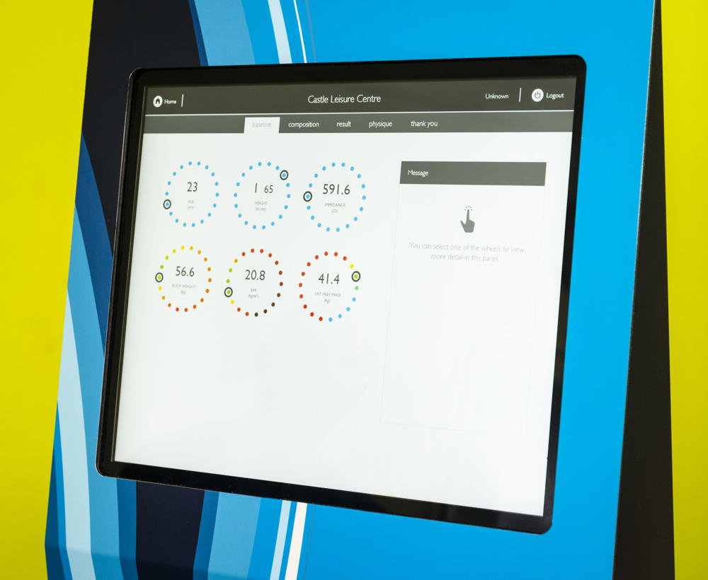 Boditrax screen showing six body measurement results